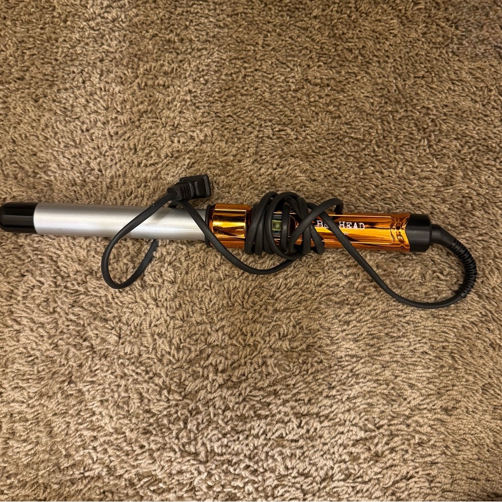 BedHead 1inch Curling Iron with Orange and Silver Design